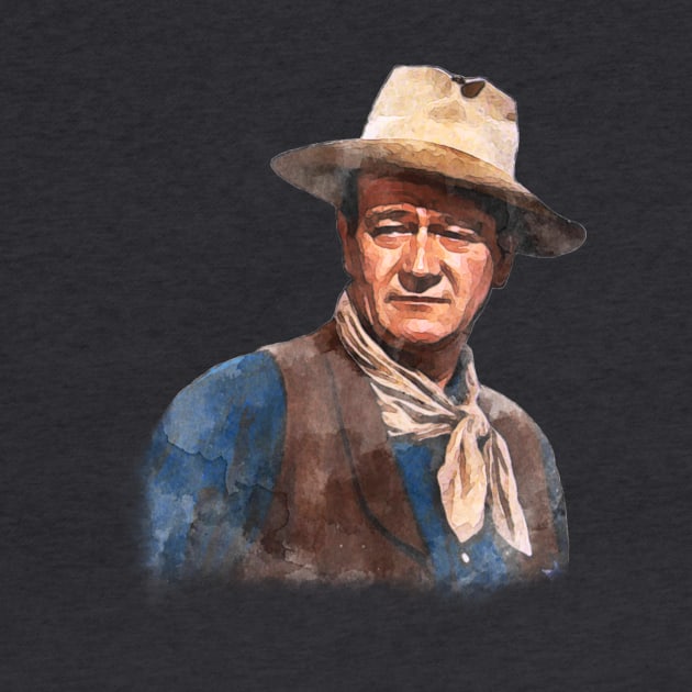 John Wayne "The Duke" - Watercolor by classicmovieart